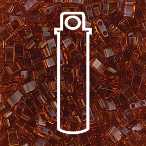 Miyuki Half Tila Bead - TLH0134 - Transparent Dark Topaz - 7.8gm Tube