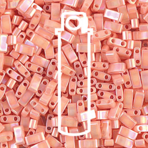 Miyuki Half Tila Bead - TLH0596 - Semi Matte Opaque Salmon - 7.8gm Tube