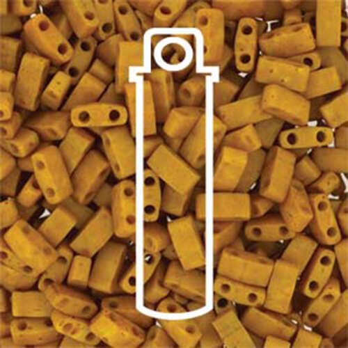 Miyuki Half Tila Bead - TLH2312 - Mustard - 7.8gm Tube