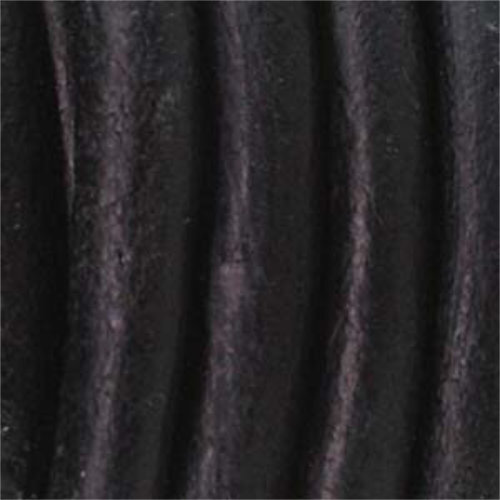 4mm Indian Leather Antique Black - 10 Yards - 9.1 Metres Roll
