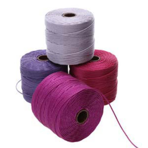 S-Lon Standard Twist Bead / Macrame Cord (TEX210) - Plum Crazy Mix - Plum / Medium Purple / Wineberry / Dark Lavender - 77yd Spools - SLBC-MIX8