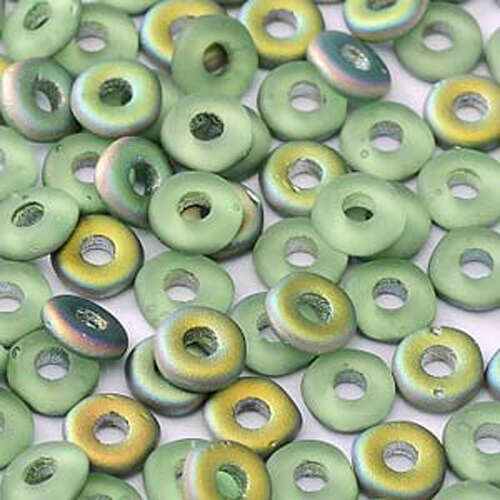 O Bead - OB2450510-28171 - Peridot Vitrail Matte - 50gm Bag