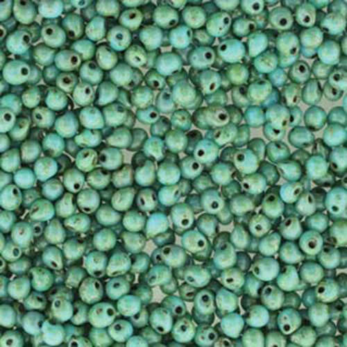 Miyuki 3.4mm Drop Bead - DP-94514 - Matte Picasso Seafoam Green - 250gm Bag