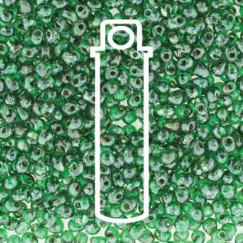 Miyuki 3.4mm Drop Bead - DP-94507 - Transparent Picasso Green - 25gm Tube