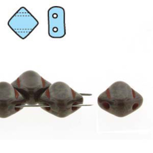 Silky 6mm - Opaque Purple Travertine - SQ206-23030-86800 - 40 Bead Strand