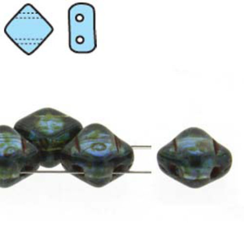 Silky 6mm - Sapphire Travertine - SQ206-30050-86800 - 40 Bead Strand