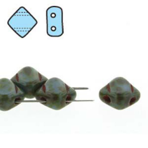 Silky 6mm - Opaque Blue Travertine - SQ206-33100-86800 - 40 Bead Strand