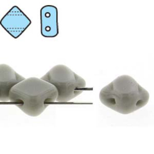 Silky 6mm - Opaque Grey - SQ206-43010 - 40 Bead Strand