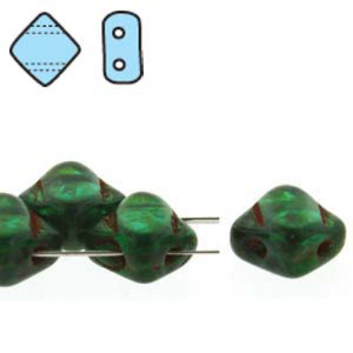 Silky 6mm - Teal Travertine - SQ206-50720-86800 - 40 Bead Strand