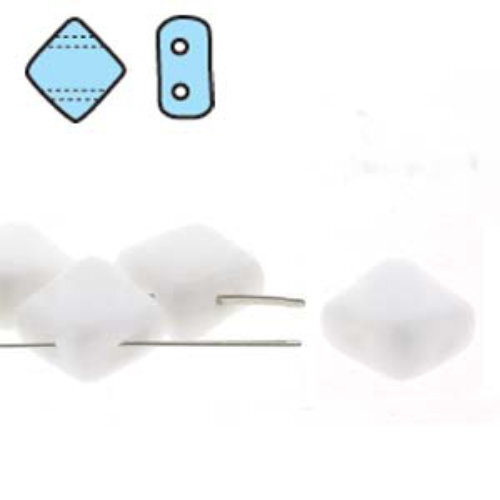 Silky 6mm - Chalk White - SQ206-03000 - 40 Bead Strand