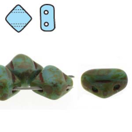 Silky 6mm - Blue Turquoise Travertine - SQ206-63030-86800 - 40 Bead Strand