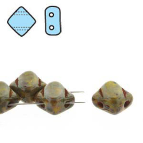 Silky 6mm - Opaque Yellow Travertine - SQ206-83110-86800 - 40 Bead Strand