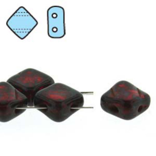 Silky 6mm - Ruby Travertine - SQ206-90090-86800 - 40 Bead Strand