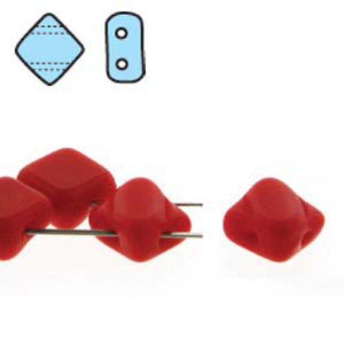 Silky 6mm - Opaque Red - SQ206-93190 - 40 Bead Strand