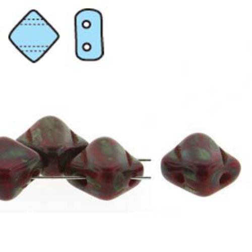 Silky 6mm - Opaque Red Travertine - SQ206-93190-86800 - 40 Bead Strand