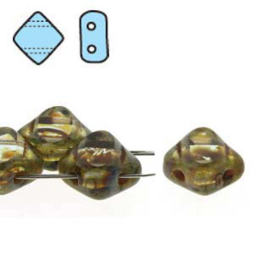 Silky 6mm Table Cut - Alexandrite Travertine - SQ2C06-20210-86800 - 40 Bead Strand