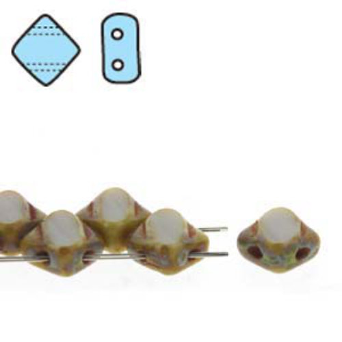 Silky 6mm Table Cut - Opaque Grey Travertine - SQ2C06-43010-86800 - 40 Bead Strand