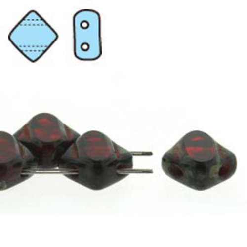 Silky 6mm Table Cut - Ruby Travertine - SQ2C06-90090-86800 - 40 Bead Strand