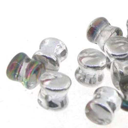 Pellet Beads - 30 Bead Strand - PLT46-00030-29436 - Vitrail Green