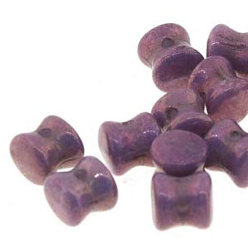 Pellet Beads - 30 Bead Strand - PLT46-03000-15726 - Chalk White Lila Vega Luster