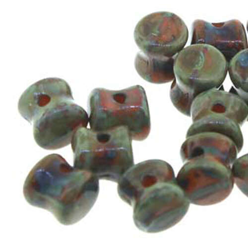 Pellet Beads - 30 Bead Strand - PLT46-20040-86805 - Amethyst Travertine