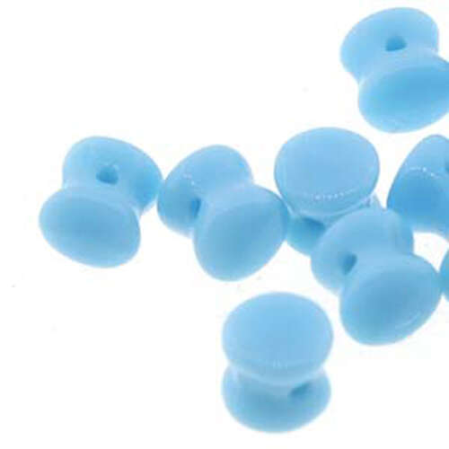 Pellet Beads - 30 Bead Strand - PLT46-63020 - Opaque Turquoise Blue