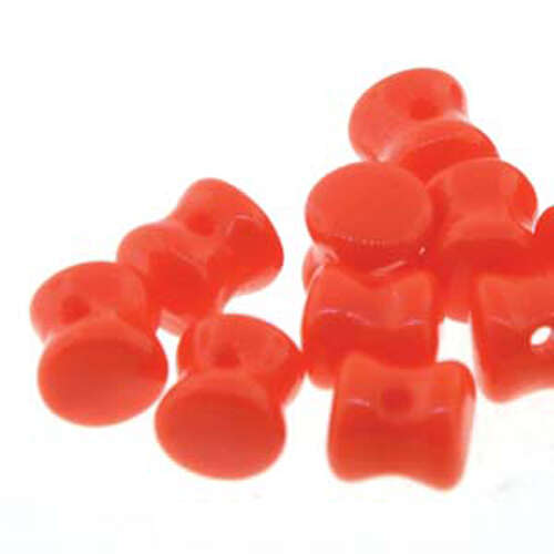 Pellet Beads - 30 Bead Strand - PLT46-93180 - Opaque Red