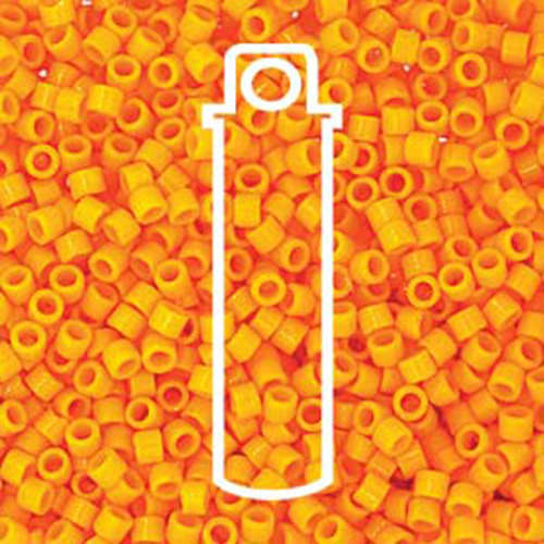 Miyuki 11/0 Delica Bead - DB2104 - Duracoat Opaque Kumquat - 7.2gm Tube