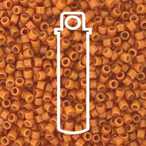 Miyuki 11/0 Delica Bead - DB2107 - Duracoat Opaque Cedar - 7.2gm Tube