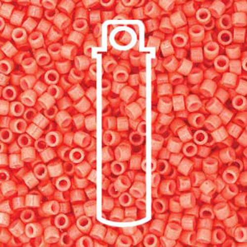 Miyuki 11/0 Delica Bead - DB2112 - Duracoat Opaque Dark Salmon - 7.2gm Tube