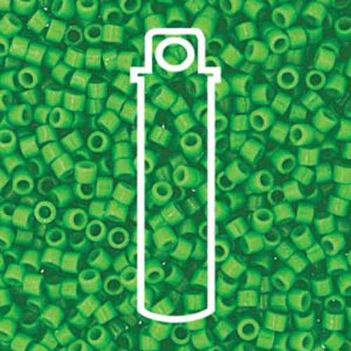 Miyuki 11/0 Delica Bead - DB2126 - Duracoat Opaque Fiji Green - 7.2gm Tube