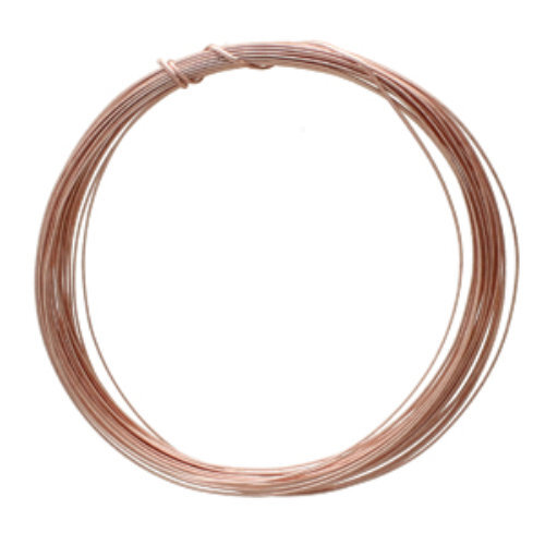 Tarnish Resistant Soft Temper Rose Gold 21 Gauge Half Round Wire - 4yd / 3.6m Spool - CW21HR-RG-4