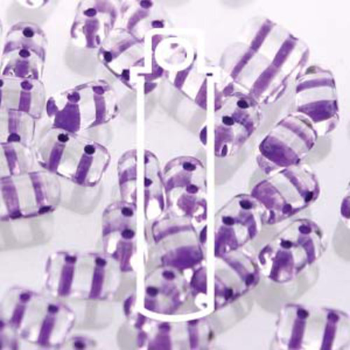 Rulla 3mm x 5mm - RUL3500030-44829 - Dark Violet Lined Crystal - 22gm Tube