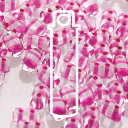 Rulla 3mm x 5mm - RUL3500030-44877 - Pink Lined Crystal - 22gm Tube