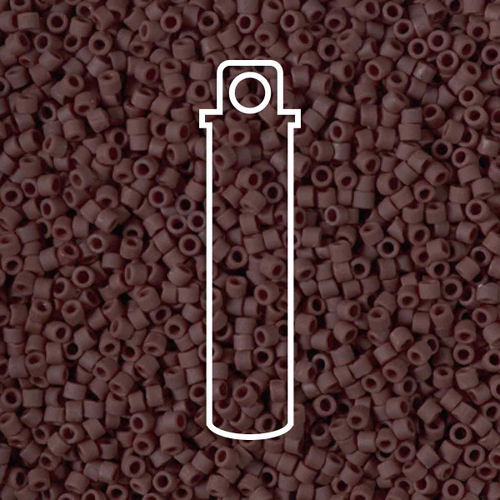 Miyuki 11/0 Delica Bead - DB1910 - Matte Opaque Espresso - 7.2gm Tube