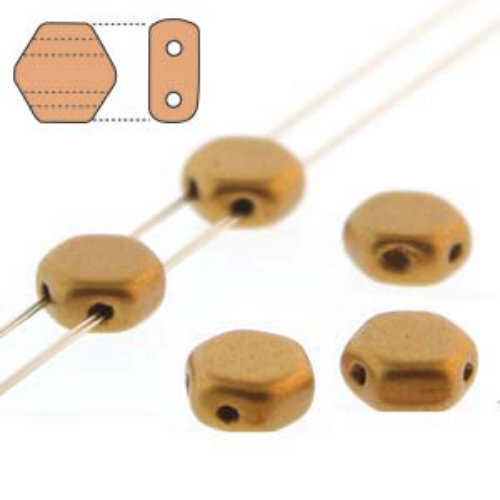 Honeycomb 6mm - HC0600030-01740 - Bronze Gold - 30 Bead Strand