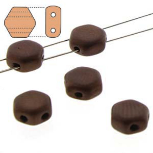 Honeycomb 6mm - HC0623980-84415 - Matte Jet Bronze - 30 Bead Strand
