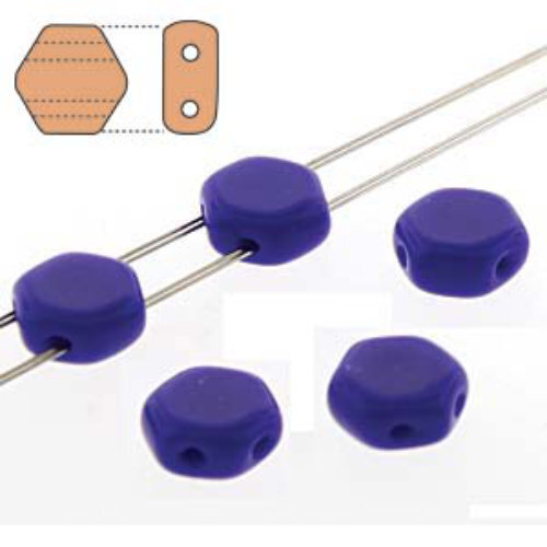 Honeycomb 6mm - HC0633050 - Opaque Royal Blue - 30 Bead Strand