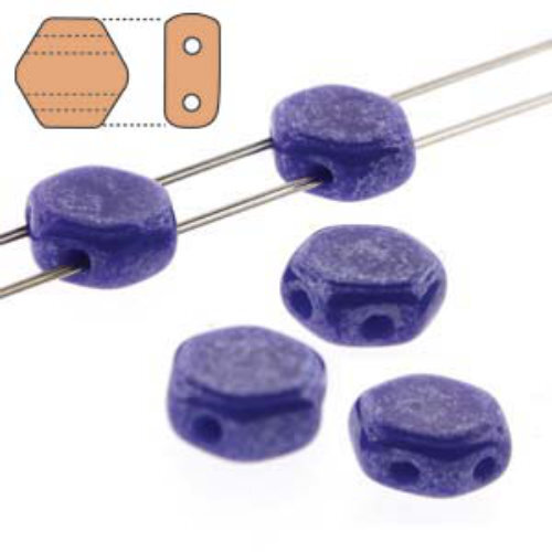 Honeycomb 6mm - HC0633050-14400 - Opaque Royal Blue Luster - 30 Bead Strand