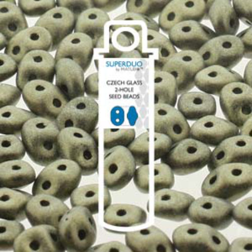 Super Duo 2.5mm x 5mm - DU0523980-79080 - Jet Metallic Suede Gold - 22.5gm Tube