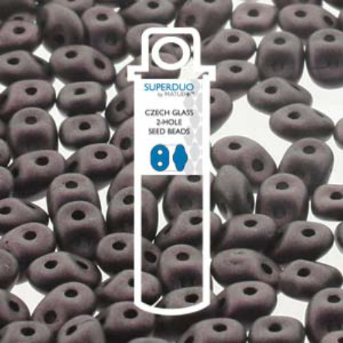 Super Duo 2.5mm x 5mm - DU0523980-79083 - Jet Metallic Suede Dark Brown - 22.5gm Tube