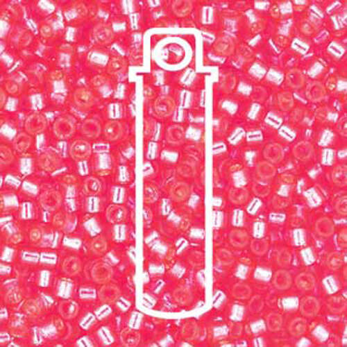 Miyuki 11/0 Delica Bead - DB2154 - Duracoat Silver Lined Hibiscus - 7.2gm Tube