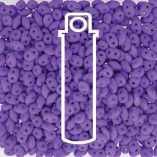 Super Duo 2.5mm x 5mm - DU0525145 - Alabaster Neon Orchid - 22.5gm Tube