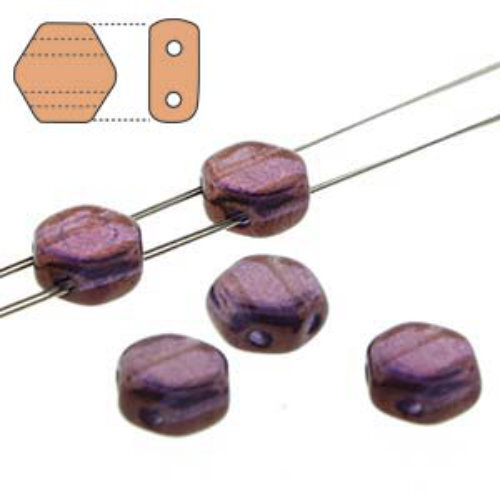 Honeycomb 6mm - HC0620500-15726 - Transparent Tanzanite Vega - 30 Bead Strand