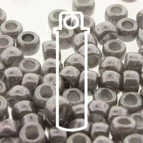 Matubo 8/0 Rocaille Bead - MTB08-03000-14449 - Chalk Jet Luster - Discontinued - 8gm Tube