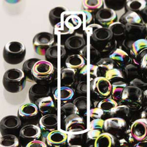 Matubo 8/0 Rocaille Bead - MTB08-23980-28101 - Jet Vitrail - Discontinued - 8gm Tube