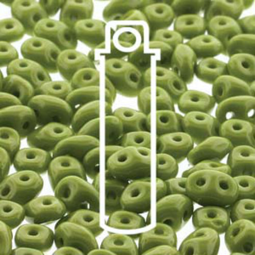Super Duo 2.5mm x 5mm - DU0553420 - Opaque Dark Green - 22.5gm Tube