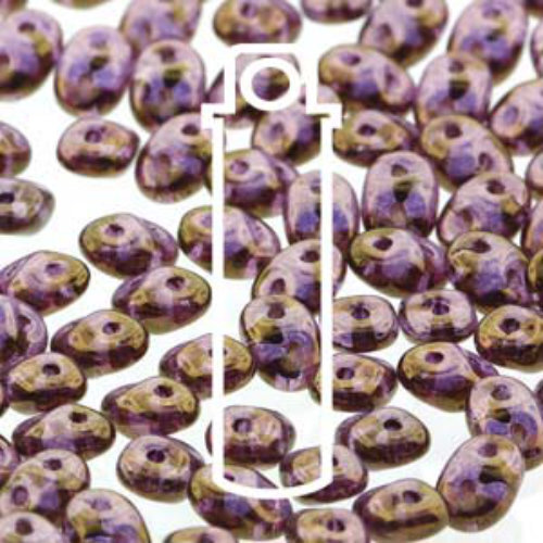 Super Duo 2.5mm x 5mm - DU0500030-14496 - Crystal Purple Luster - 22.5gm Tube