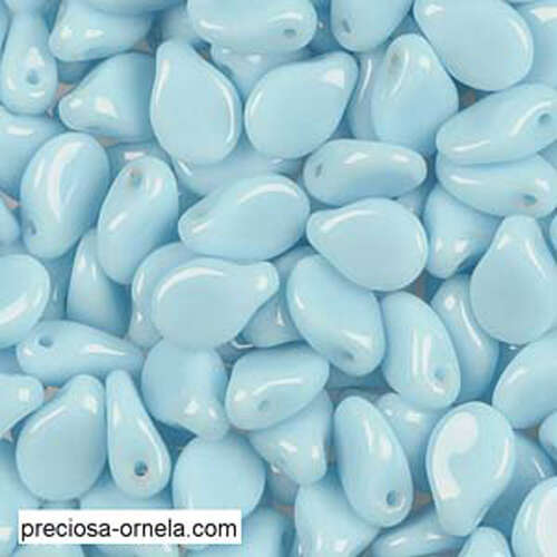 Pip Bead (5mm x 7mm) - 60 Bead Strand - PIP57-63020 - Opaque Light Blue