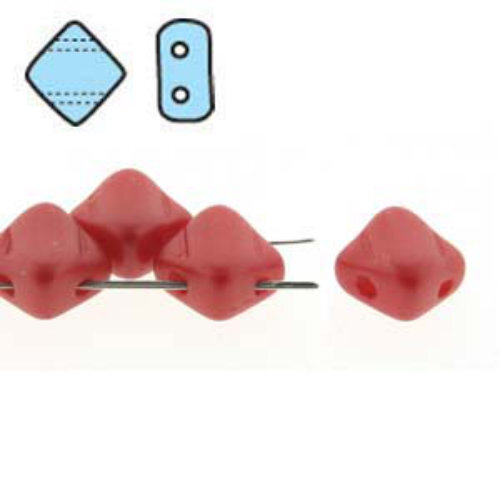 Silky 6mm - Pastel Dark Coral - SQ206-25010 - 40 Bead Strand